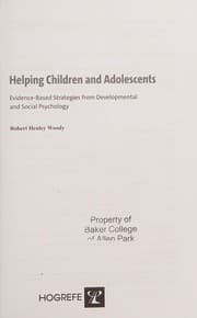 Tapa de Helping children and adolescents