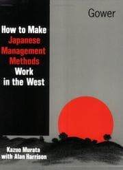 Tapa de How to Make Japanese Management Methods Work in the West
