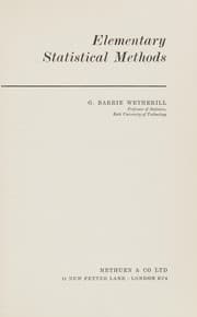 Tapa de Elementary statistical methods