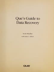 Tapa de Que's guide to data recovery