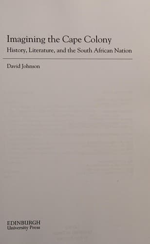 Tapa de Imagining the Cape Colony