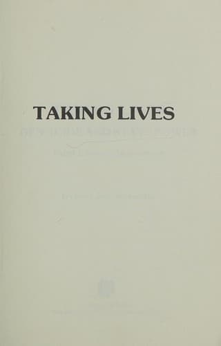 Tapa de Taking Lives (Third Edition)