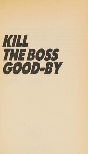 Tapa de Kill the Boss Goodbye