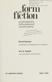 Tapa de Form in fiction