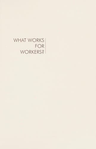 Tapa de What Works for Workers?