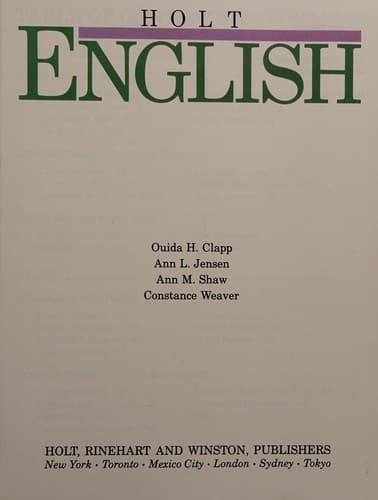 Tapa de Holt English