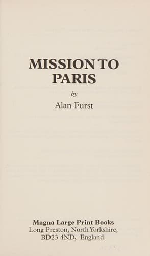 Tapa de Mission to Paris