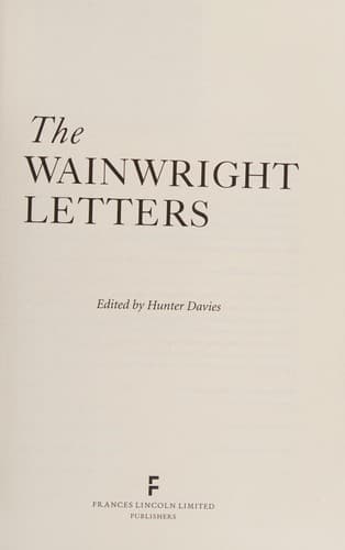 Tapa de Wainwright Letters