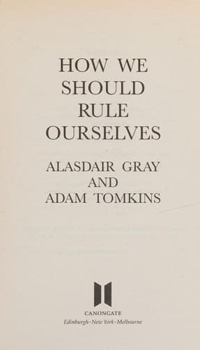 Tapa de HOW WE SHOULD RULE OURSELVES.