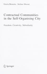 Tapa de Contractual communities in the self-organising city