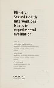 Tapa de Effective sexual health interventions