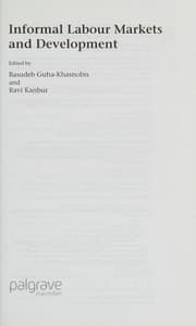 Tapa de Informal labour markets and development