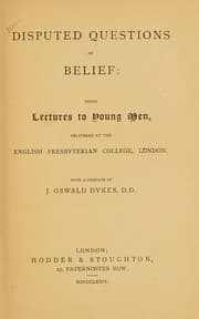 Tapa de Disputed questions of belief
