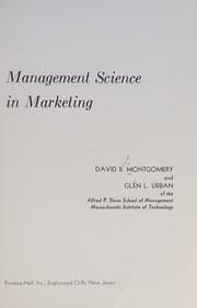 Tapa de Management science in marketing