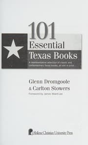 Tapa de 101 essential Texas books