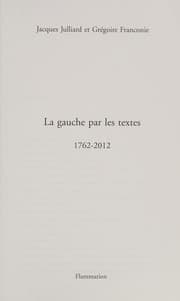 Tapa de La Gauche par les textes