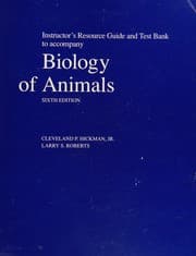 Tapa de Instructor's resource guide to accompany biology of animals