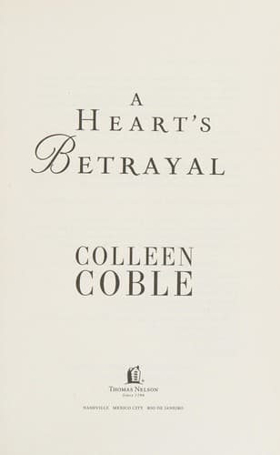 Tapa de A heart's betrayal