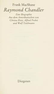 Tapa de Raymond Chandler