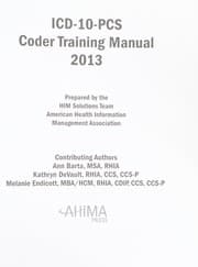 Tapa de Icd-10-pcs coder training manual