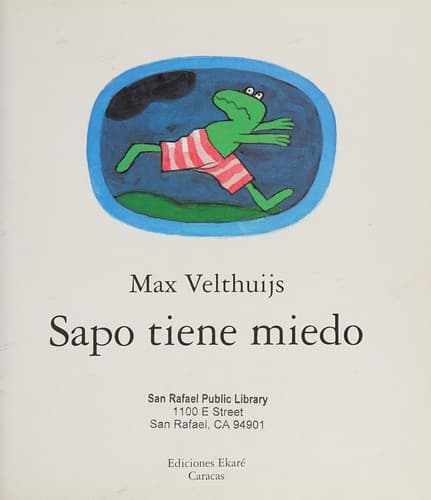 Tapa de Sapo tiene miedo