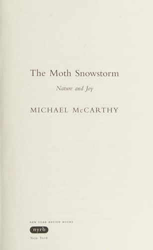 Tapa de The moth snowstorm