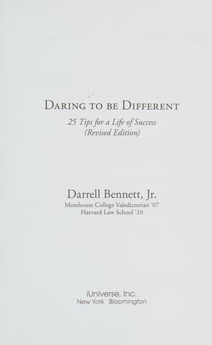 Tapa de Daring to be different