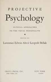 Tapa de Projective psychology