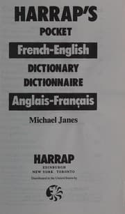 Tapa de Harrap's pocket French-English dictionary =