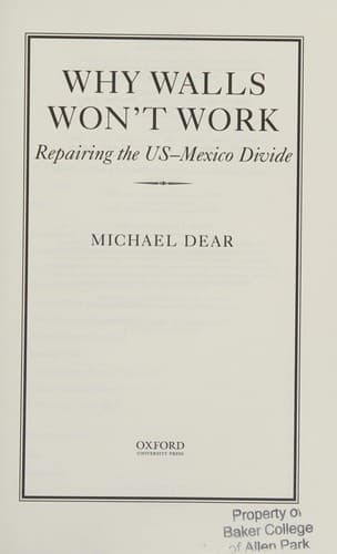 Tapa de Why walls won't work