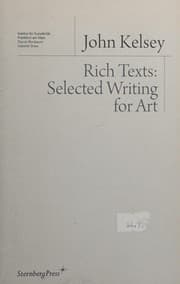 Tapa de John Kelsey : Rich Texts
