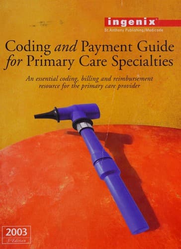 Tapa de Coding and Payment Guide for Primary Care Specialties, 2003
