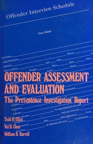 Tapa de Offender assessment and evaluation
