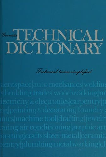 Tapa de Gerrish's Technical dictionary