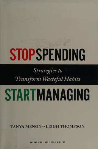 Tapa de Stop spending, start managing