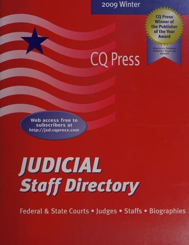 Tapa de Judicial Staff Directory 2009/Winter