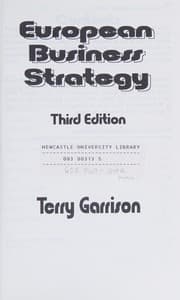 Tapa de European Business Strategy