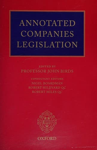 Tapa de Annotated companies legislation