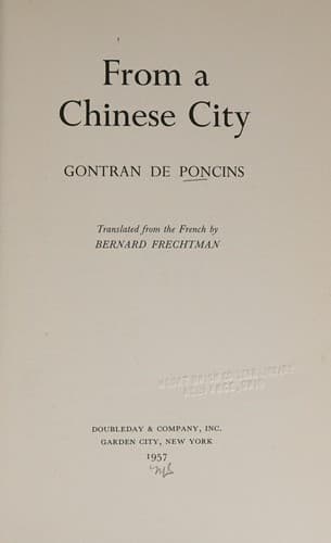 Tapa de From a Chinese city.