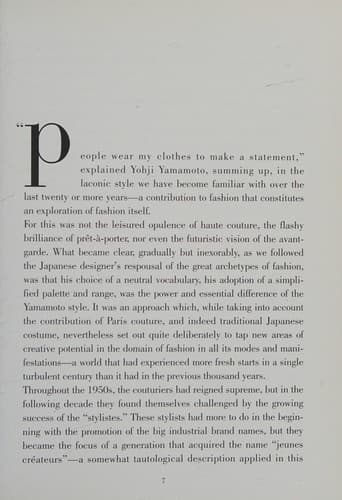 Tapa de Yohji Yamamoto