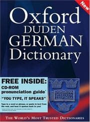 Tapa de Oxford-Duden German dictionary