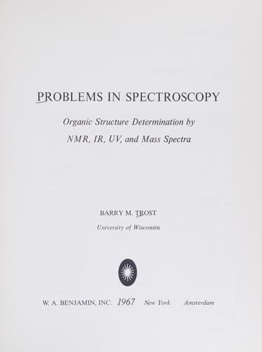 Tapa de Problems in spectroscopy