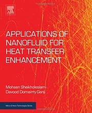 Tapa de Applications of Nanofluid for Heat Transfer Enhancement