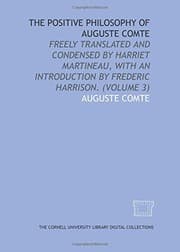 Tapa de The positive philosophy of August Comte