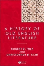 Tapa de A history of Old English literature