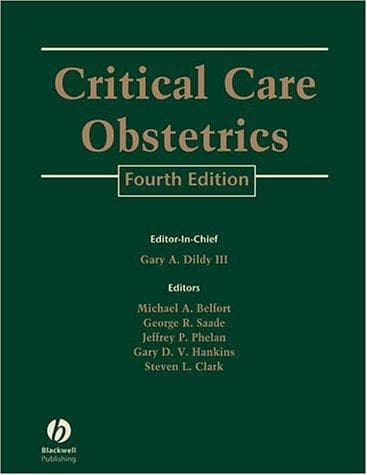 Tapa de Critical care obstetrics