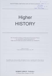 Tapa de Past Papers: Higher Grade History