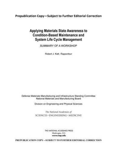 Tapa de Applying Materials State Awareness to Condition-Based Maintenance and System Life Cycle Management