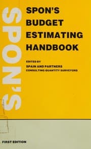 Tapa de SPONS BUDGET ESTIMATING