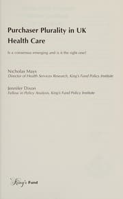 Tapa de Purchaser plurality in UK health care